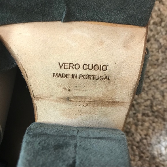 SURFACE TO AIR Gray SUEDE Open Toe PLATFORM HEELS - Picture 7 of 8